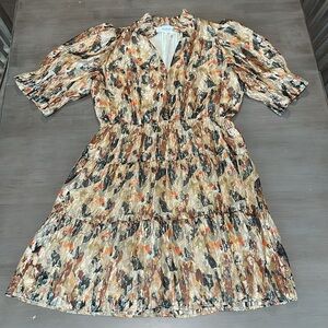 Ba&sh Silk and Metallic party dress